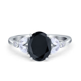 Vintage Style Wedding Ring Marquise Simulated Cubic Zirconia 925 Sterling Silver