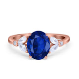 Vintage Style Wedding Ring Marquise Simulated Cubic Zirconia 925 Sterling Silver