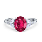 Vintage Style Wedding Ring Marquise Simulated Cubic Zirconia 925 Sterling Silver