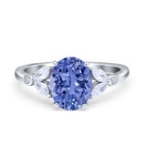 Vintage Style Wedding Ring Marquise Simulated Cubic Zirconia 925 Sterling Silver
