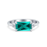 Sideways Fashion Ring Dainty Simulated Cubic Zirconia 925 Sterling Silver