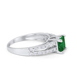 Wedding Ring Princess Cut Simulated Cubic Zirconia 925 Sterling Silver