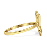 Butterfly Statement Thumb Ring 14K Gold