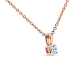 Diamond Solitaire Pendant Chain Necklace