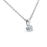 Diamond Solitaire Pendant Chain Necklace