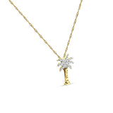 Diamond Palm Tree Necklace