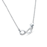 Infinity Diamond Necklace 14K Gold 0.07ct