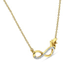 Infinity Diamond Necklace 14K Gold 0.07ct