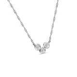 Three Stone Diamond  Necklace