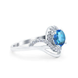 14K Gold 1.49ct Art Deco Round 7mm G SI Diamond Engagement Wedding Ring