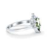 14K Gold 1.5ct Teardrop Art Deco Pear 9mmx6mm G SI Diamond Engagement Wedding Ring