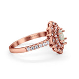 14K 0.54ct Gold Art Deco G S1 Diamond Engagement Ring Size 6.5