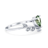 14K Gold Pear 0.77ct G SI Diamond Engagement Vintage Ring Size 6.5