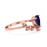 14K Gold Pear 0.77ct G SI Diamond Engagement Vintage Ring Size 6.5