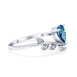 14K Gold Pear 0.77ct G SI Diamond Engagement Vintage Ring Size 6.5