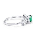 14K Gold 0.87ct Round G SI Diamond Engagement Ring Size 6.5