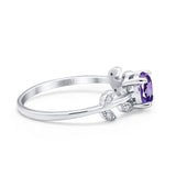 14K Gold 0.87ct Round G SI Diamond Engagement Ring Size 6.5