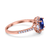 14K Gold 1.68ct Oval Art Deco G SI Diamond Engagement Ring Size 6.5
