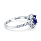 14K Gold 1.68ct Oval Art Deco G SI Diamond Engagement Ring Size 6.5