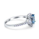 14K Gold 1.68ct Oval Art Deco G SI Diamond Engagement Ring Size 6.5
