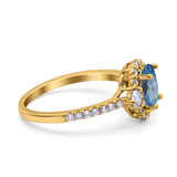 14K Gold 1.68ct Oval Art Deco G SI Diamond Engagement Ring Size 6.5