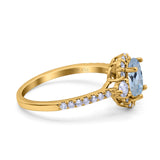 14K Gold 1.68ct Oval Art Deco G SI Diamond Engagement Ring Size 6.5
