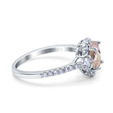 14K Gold 1.68ct Oval Art Deco G SI Diamond Engagement Ring Size 6.5