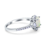 14K Gold 1.68ct Oval Art Deco G SI Diamond Engagement Ring Size 6.5