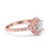14K Gold Oval 0.95ct G SI Vintage Diamond Engagement Ring Size 6.5