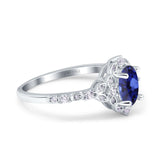 14K Gold Oval 0.95ct G SI Vintage Diamond Engagement Ring Size 6.5
