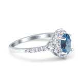 14K Gold Oval 0.95ct G SI Vintage Diamond Engagement Ring Size 6.5
