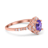 14K Gold Oval 0.95ct G SI Vintage Diamond Engagement Ring Size 6.5