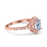 14K Gold Oval 0.95ct G SI Vintage Diamond Engagement Ring Size 6.5