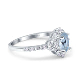 14K Gold Oval 0.95ct G SI Vintage Diamond Engagement Ring Size 6.5