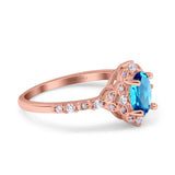 14K Gold Oval 0.95ct G SI Vintage Diamond Engagement Ring Size 6.5
