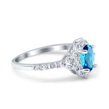14K Gold Oval 0.95ct G SI Vintage Diamond Engagement Ring Size 6.5