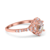 14K Gold Oval 0.95ct G SI Vintage Diamond Engagement Ring Size 6.5