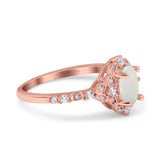 14K Gold Oval 0.95ct G SI Vintage Diamond Engagement Ring Size 6.5