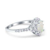 14K Gold Oval 0.95ct G SI Vintage Diamond Engagement Ring Size 6.5