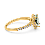 14K Gold 0.93ct Oval G SI Diamond Engagement Ring Size 6.5