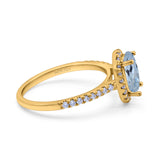 14K Gold 0.93ct Oval G SI Diamond Engagement Ring Size 6.5