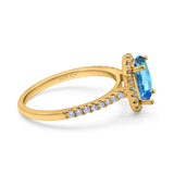 14K Gold 0.93ct Oval G SI Diamond Engagement Ring Size 6.5