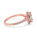 14K Gold 0.93ct Oval G SI Diamond Engagement Ring Size 6.5