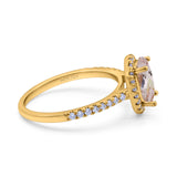 14K Gold 0.93ct Oval G SI Diamond Engagement Ring Size 6.5