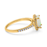 14K Gold 0.93ct Oval G SI Diamond Engagement Ring Size 6.5