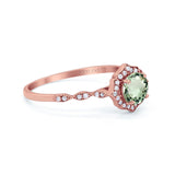 14K Gold 0.99ct Round Petite Dainty 6mm G SI Diamond Engagement Wedding Ring