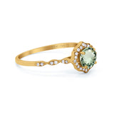 14K Gold 0.99ct Round Petite Dainty 6mm G SI Diamond Engagement Wedding Ring