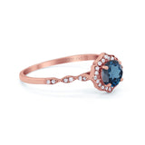 14K Gold 0.99ct Round Petite Dainty 6mm G SI Diamond Engagement Wedding Ring