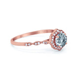 14K Gold 0.99ct Round Petite Dainty 6mm G SI Diamond Engagement Wedding Ring