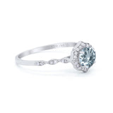 14K Gold 0.99ct Round Petite Dainty 6mm G SI Diamond Engagement Wedding Ring